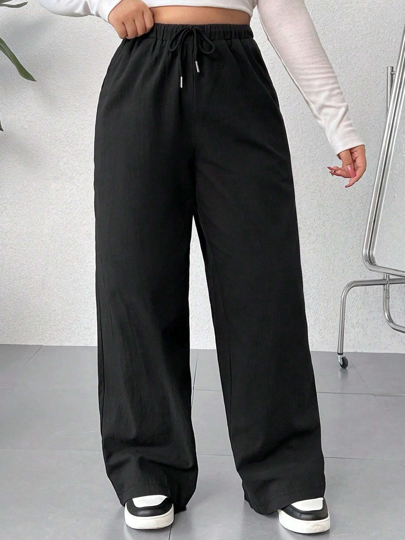 dockstreet Women Solid Black Track Pants-picture-33