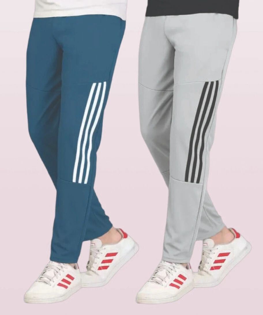 coveatvolo trends Pack of 2 Men Solid Grey Track Pants-picture-21