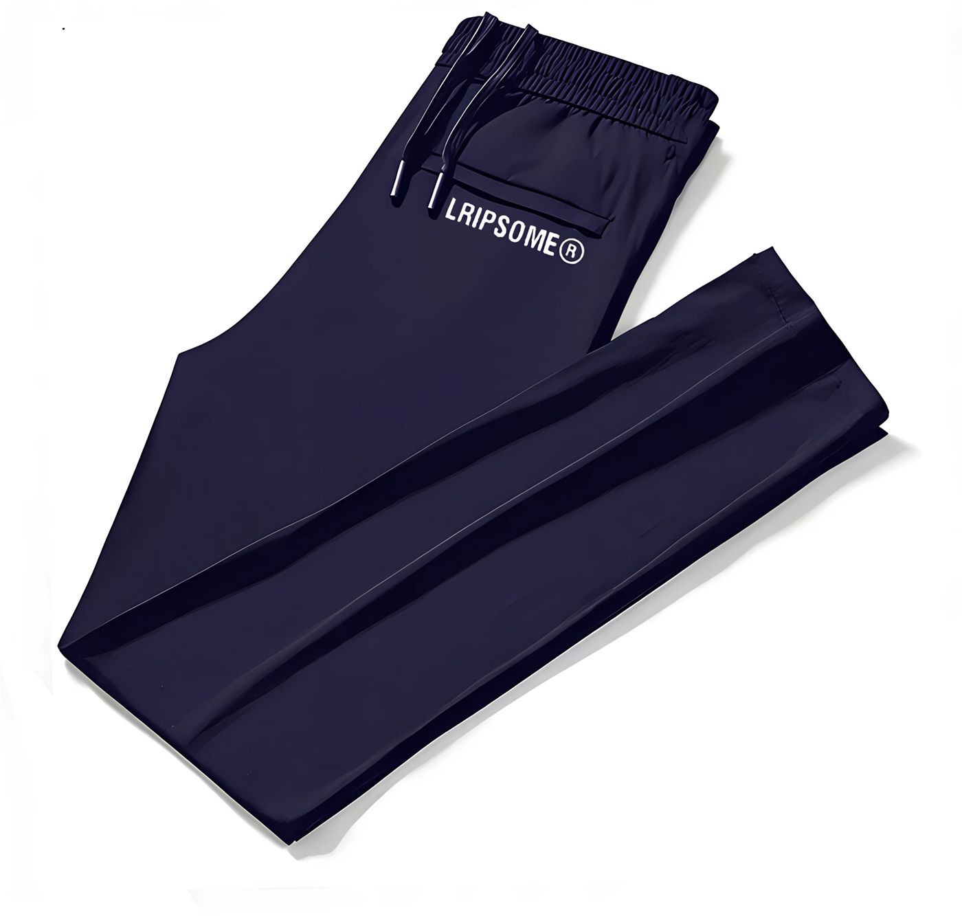 lripsome Men Solid Dark Blue Track Pants-picture-16