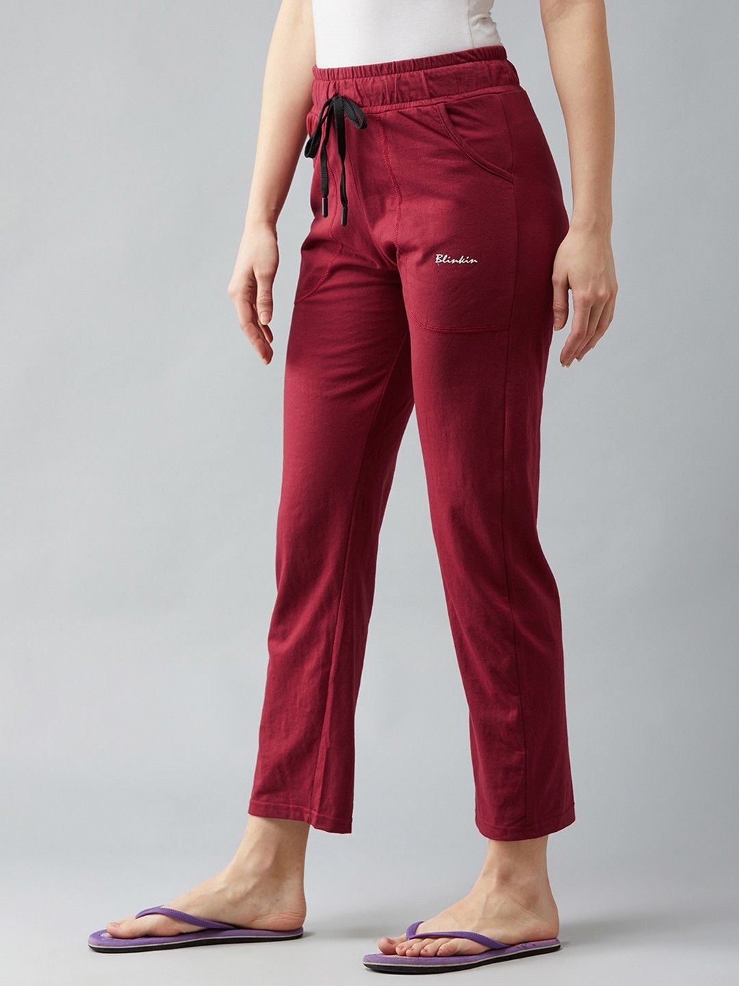 blinkin Women Solid Red Track Pants-picture-17