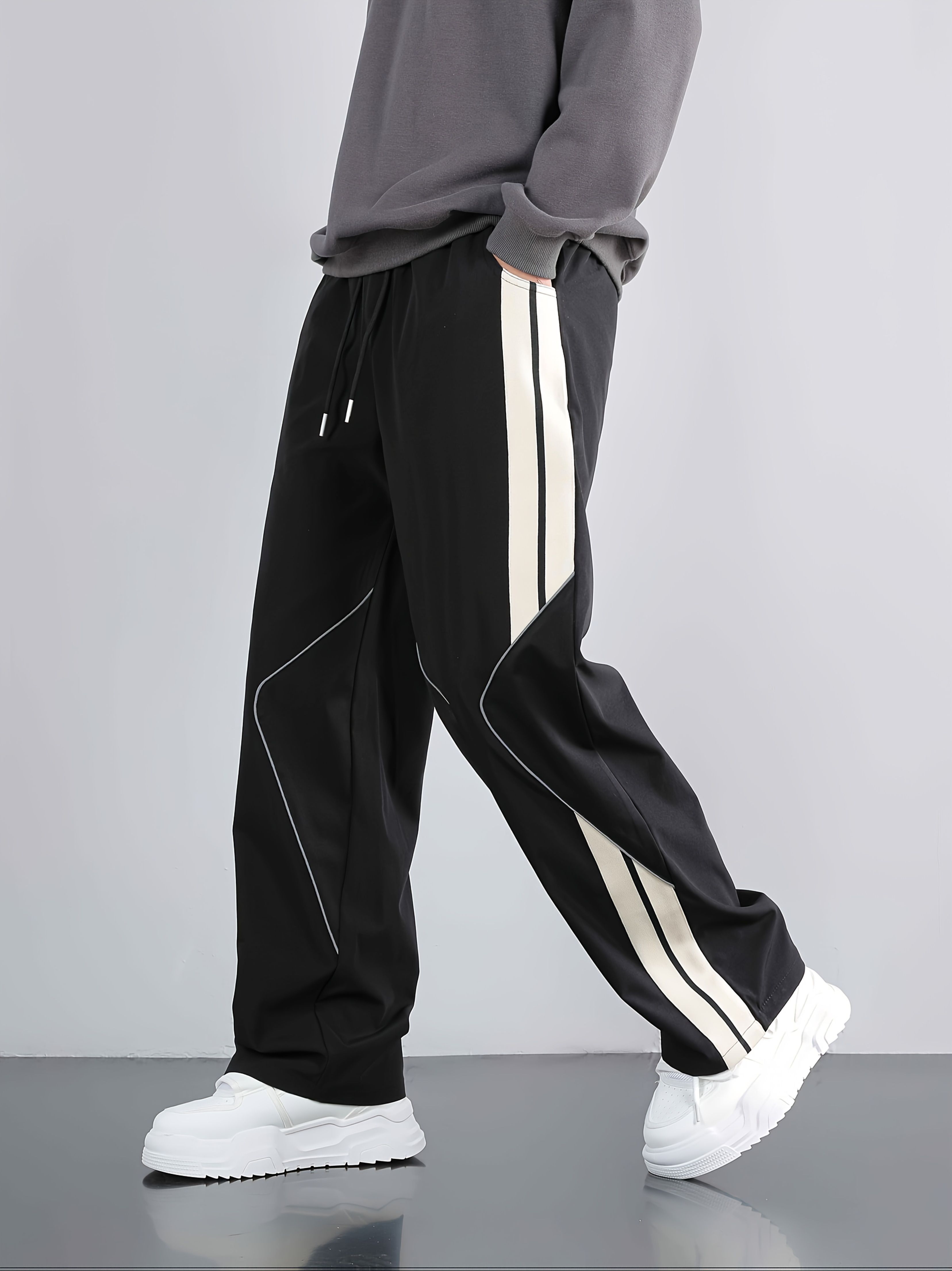 jerkyn Men Striped Black Track Pants-picture-18