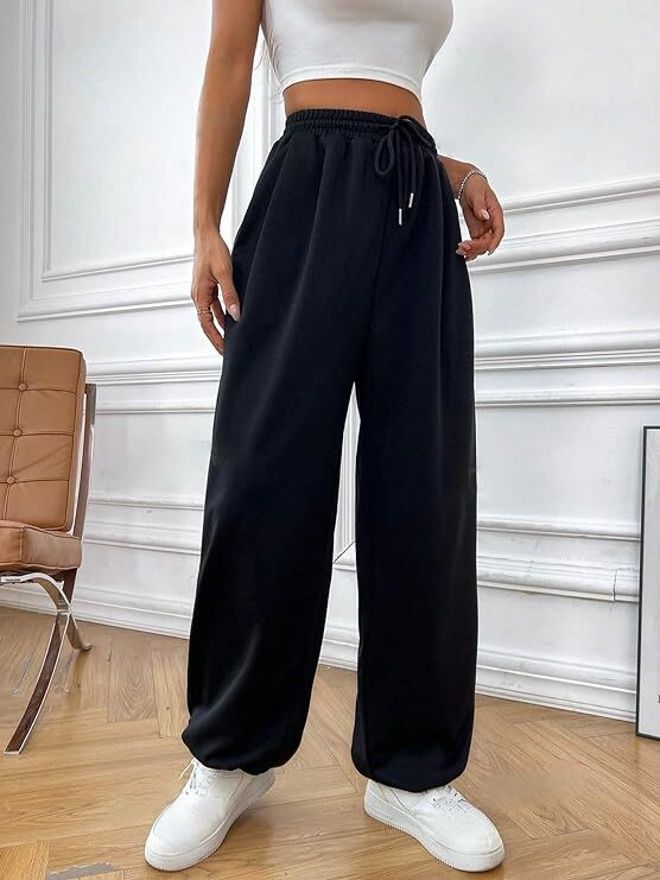 dockstreet Women Solid Black Track Pants-picture-34