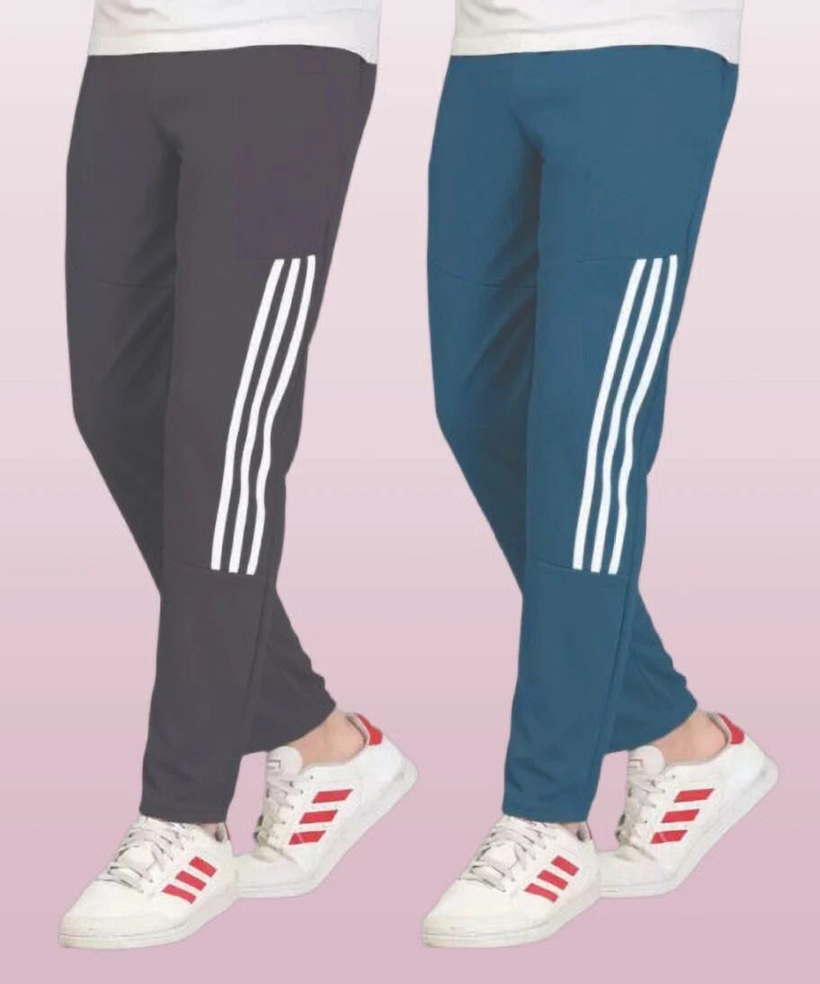 coveatvolo trends Pack of 2 Men Solid Grey Track Pants-picture-37
