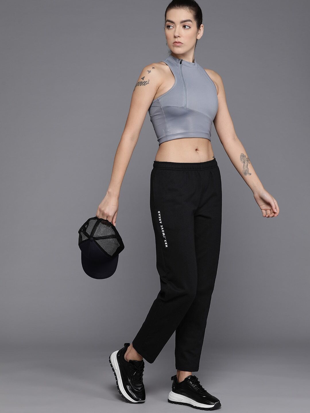 hrx by hrithik roshan Women Solid Black Track Pants-picture-28