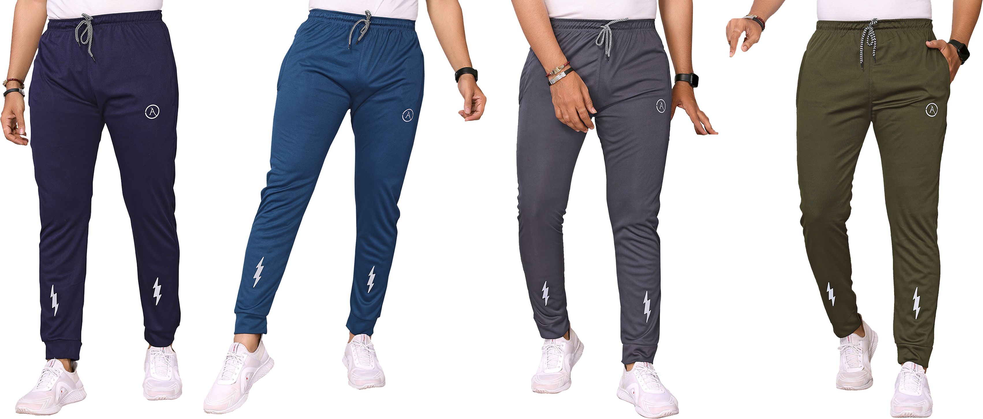 kashvi Pack of 4 Men Printed Multicolor Track Pants-picture-14