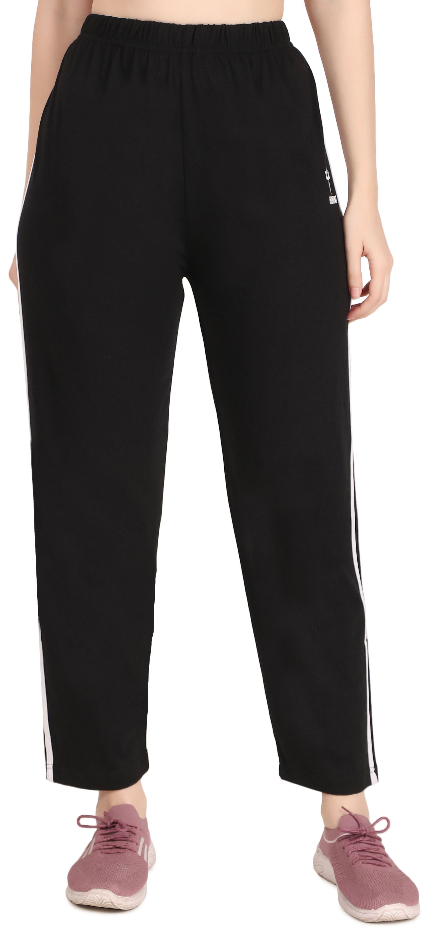 clothmaster Women Striped Black Track Pants-picture-13