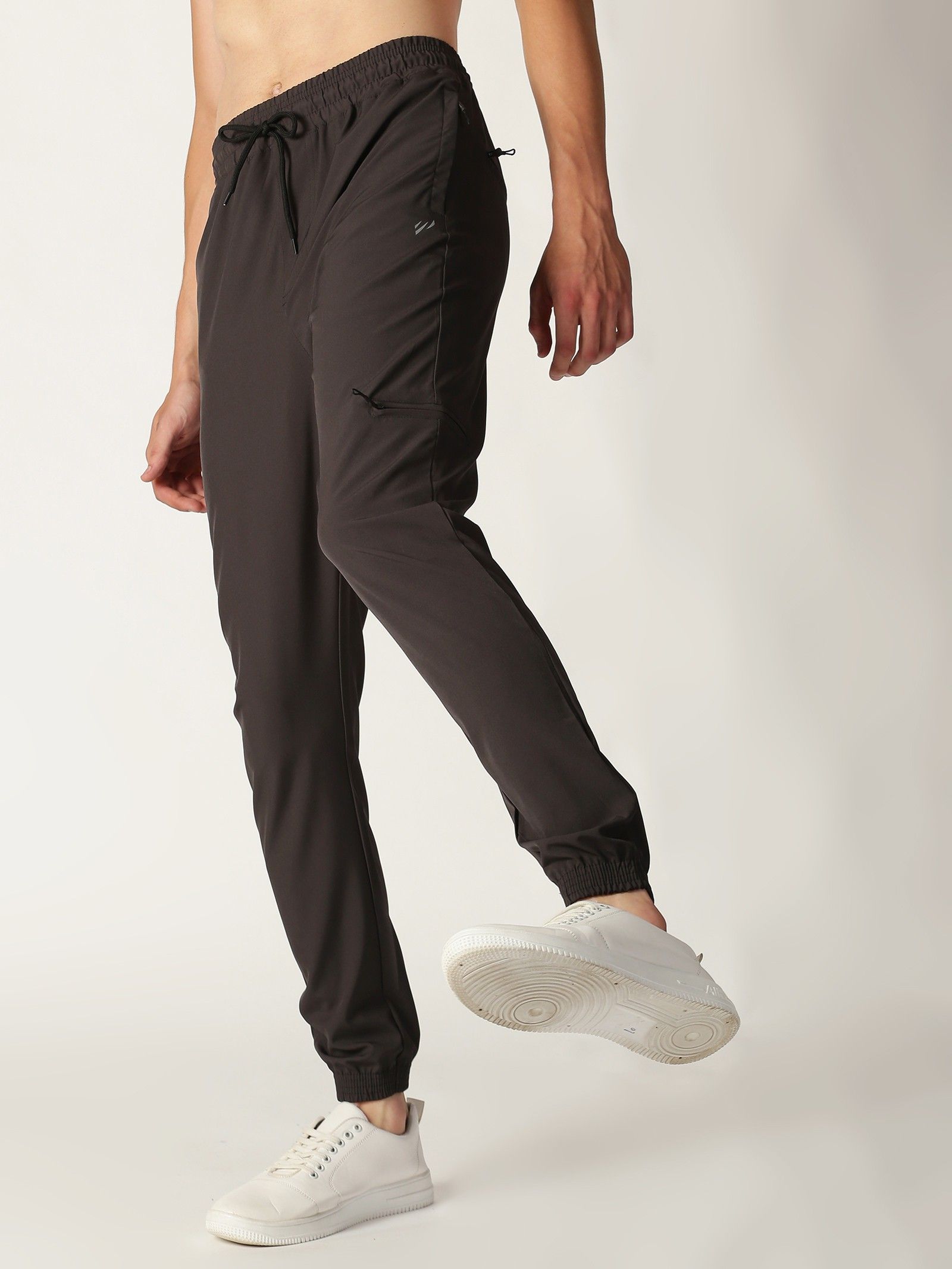 Men Solid Black Track Pants-image-45