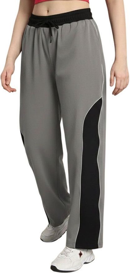 o3e Women Colorblock Grey Track Pants-picture-16