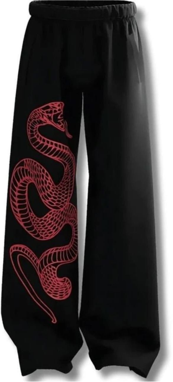 shadfi Men Graphic Print Black Track Pants-picture-43