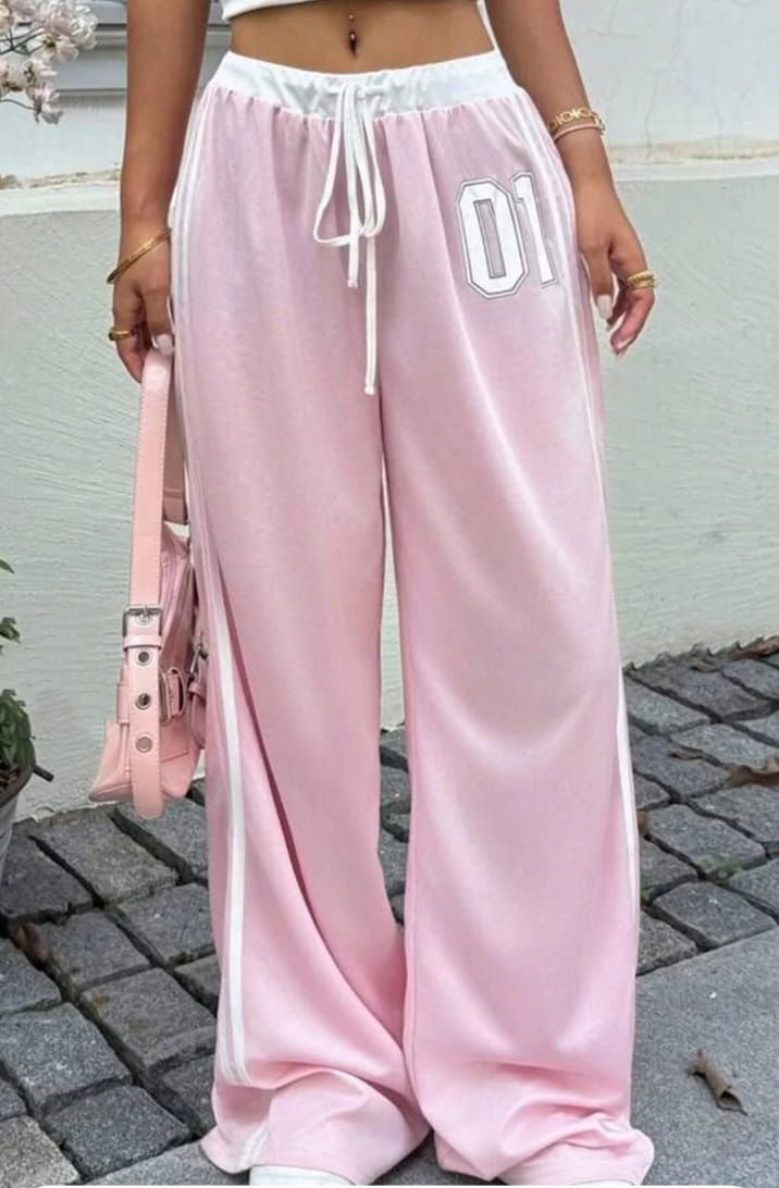 clothina Women Striped Pink Track Pants-picture-15