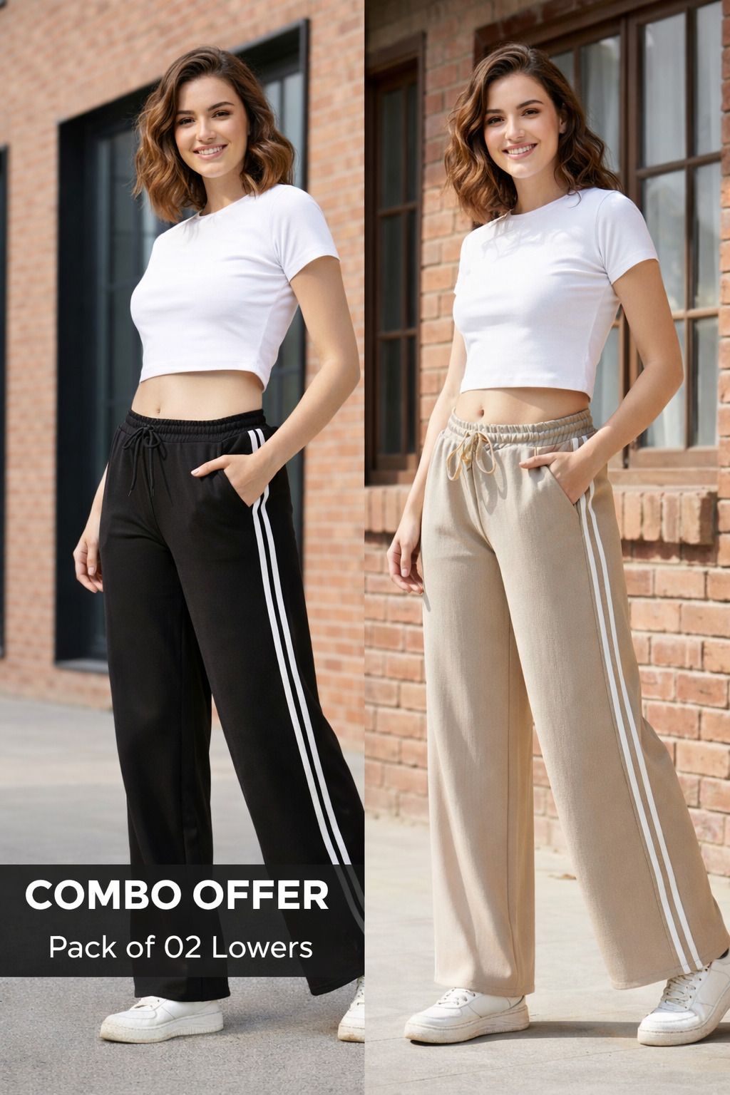 amaira fashion Pack of 2 Women Solid Multicolor Track Pants-picture-27