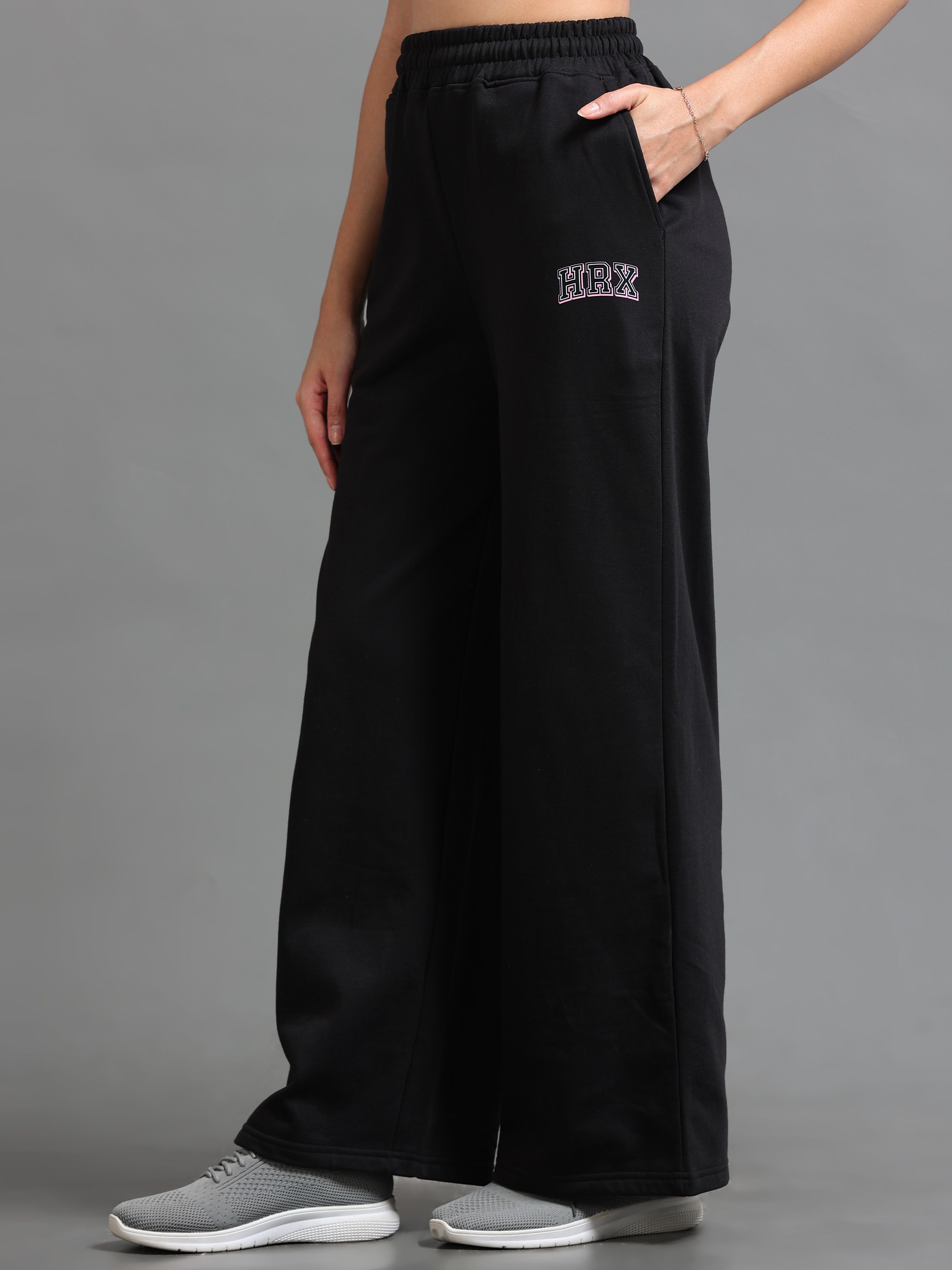 hrx by hrithik roshan Women Solid Black Track Pants-picture-19