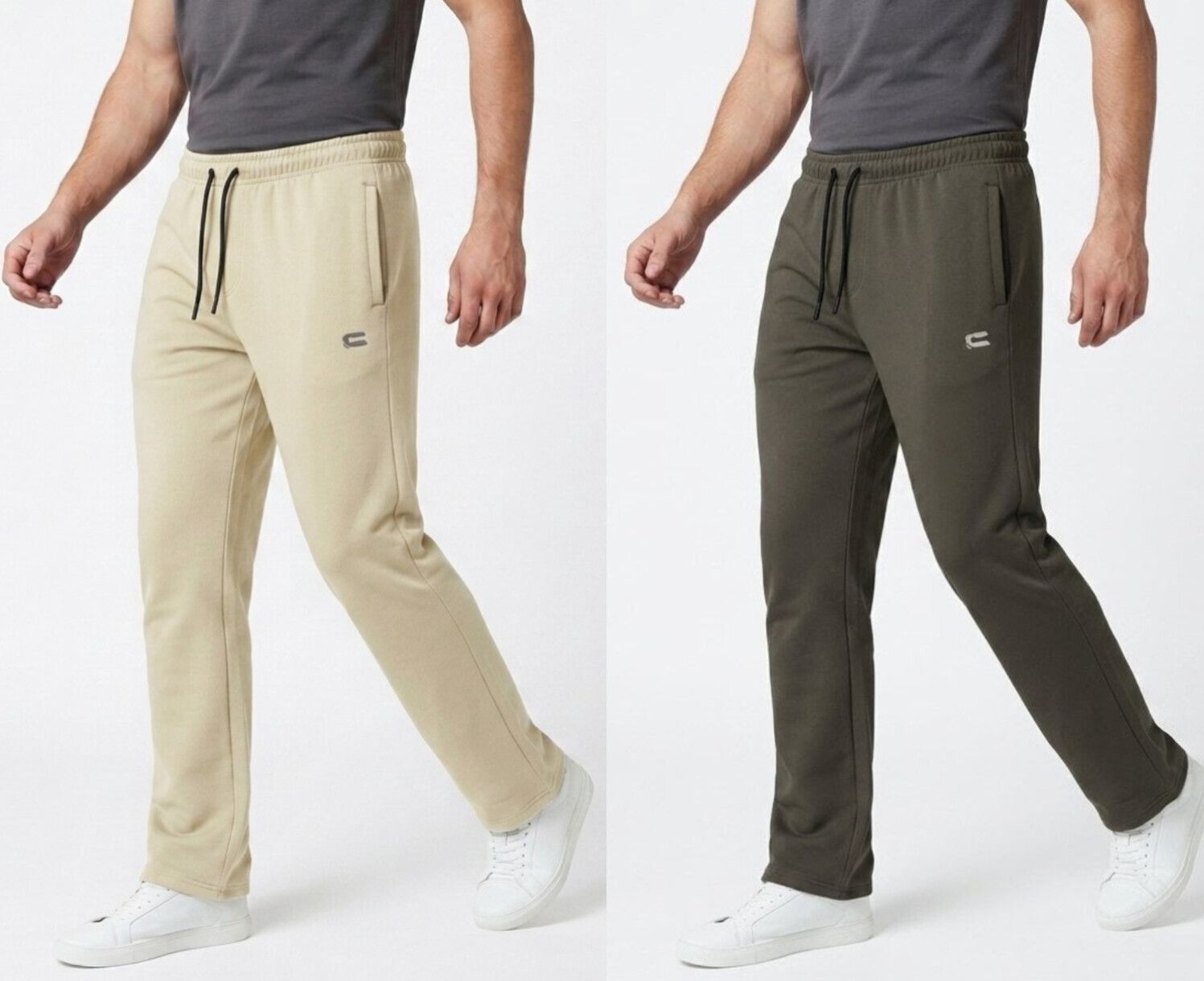 coutrix Pack of 2 Men Solid Black Track Pants-picture-47