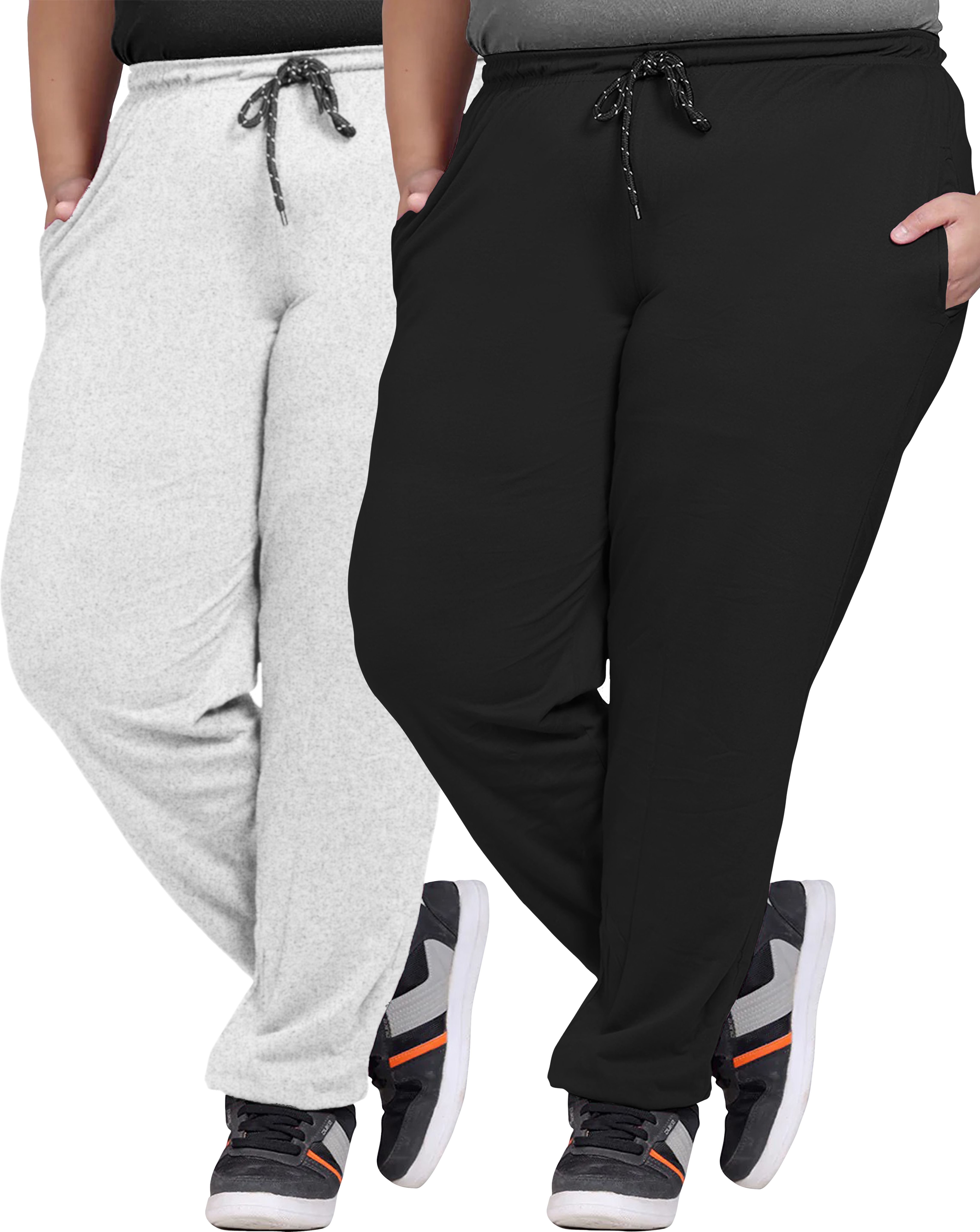 elite soul Pack of 2 Women Solid Multicolor Track Pants-picture-37