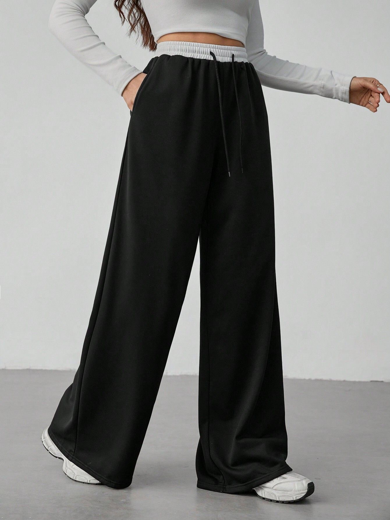 dockstreet Women Solid Black Track Pants-picture-37