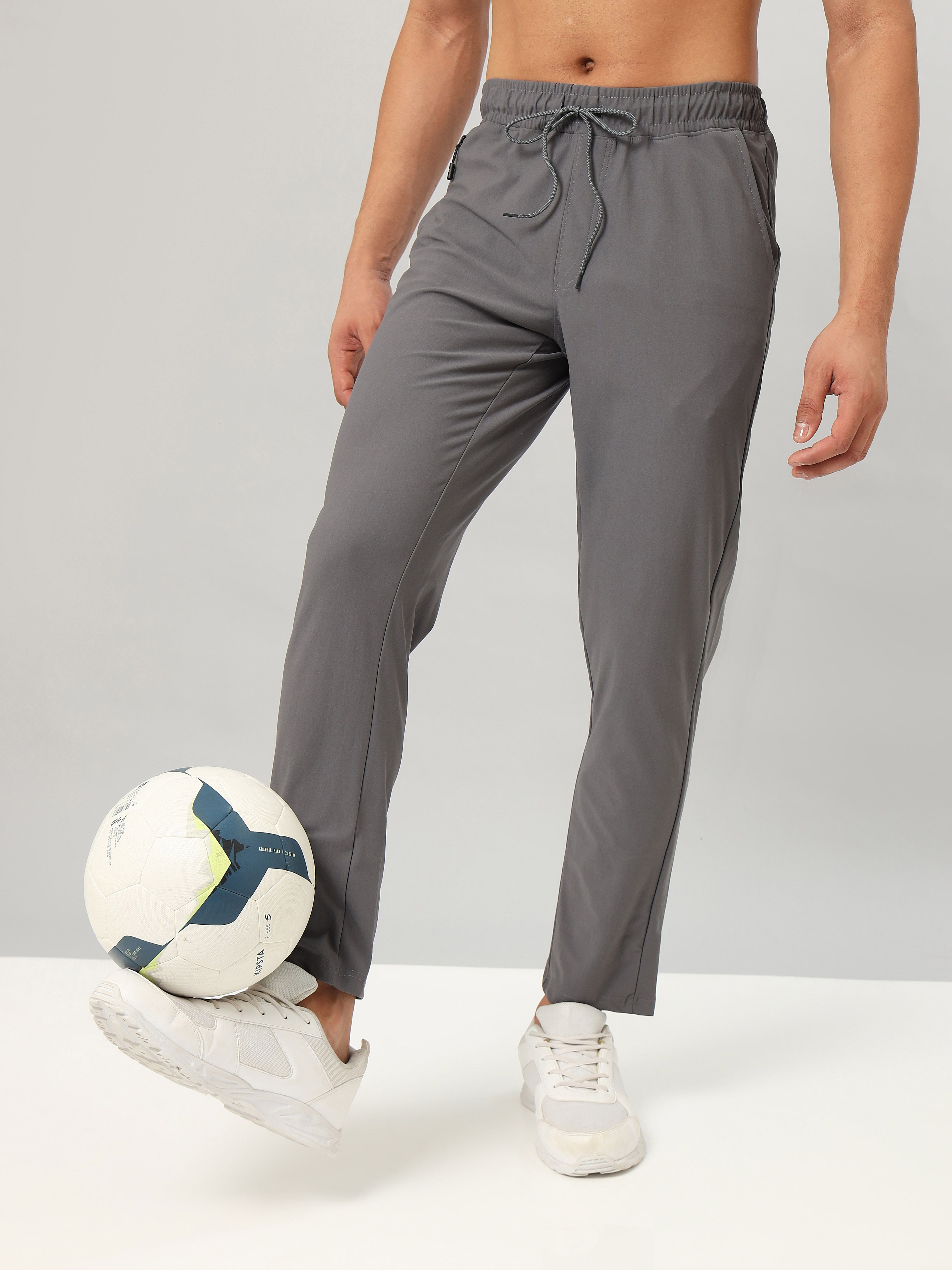 technosport Men Solid Grey Track Pants-picture-25