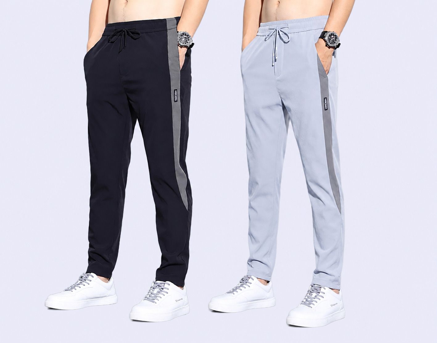 joggers park Pack of 2 Men Colorblock Multicolor Track Pants-picture-19