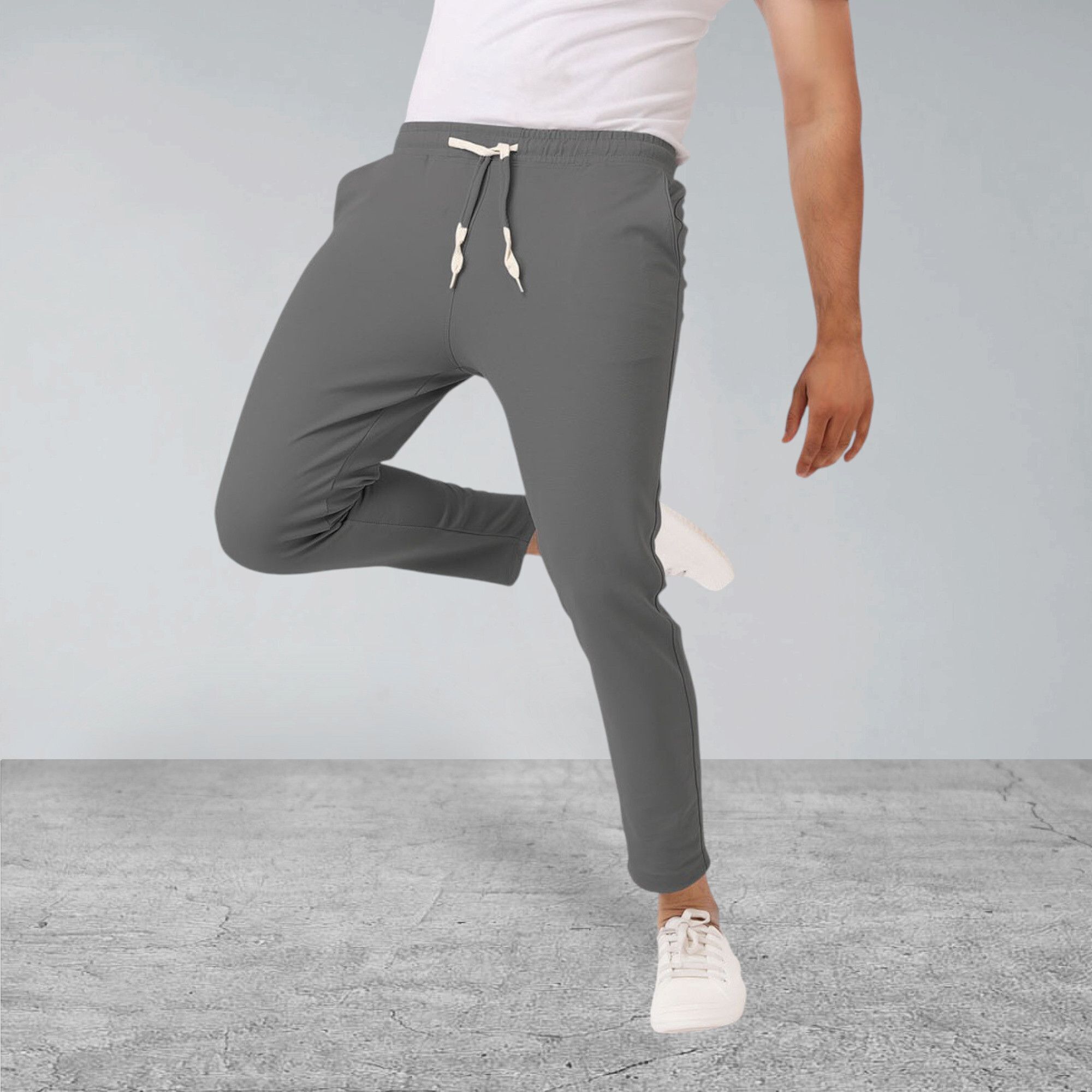 coveatvolo trends Men Solid Grey Track Pants-picture-38