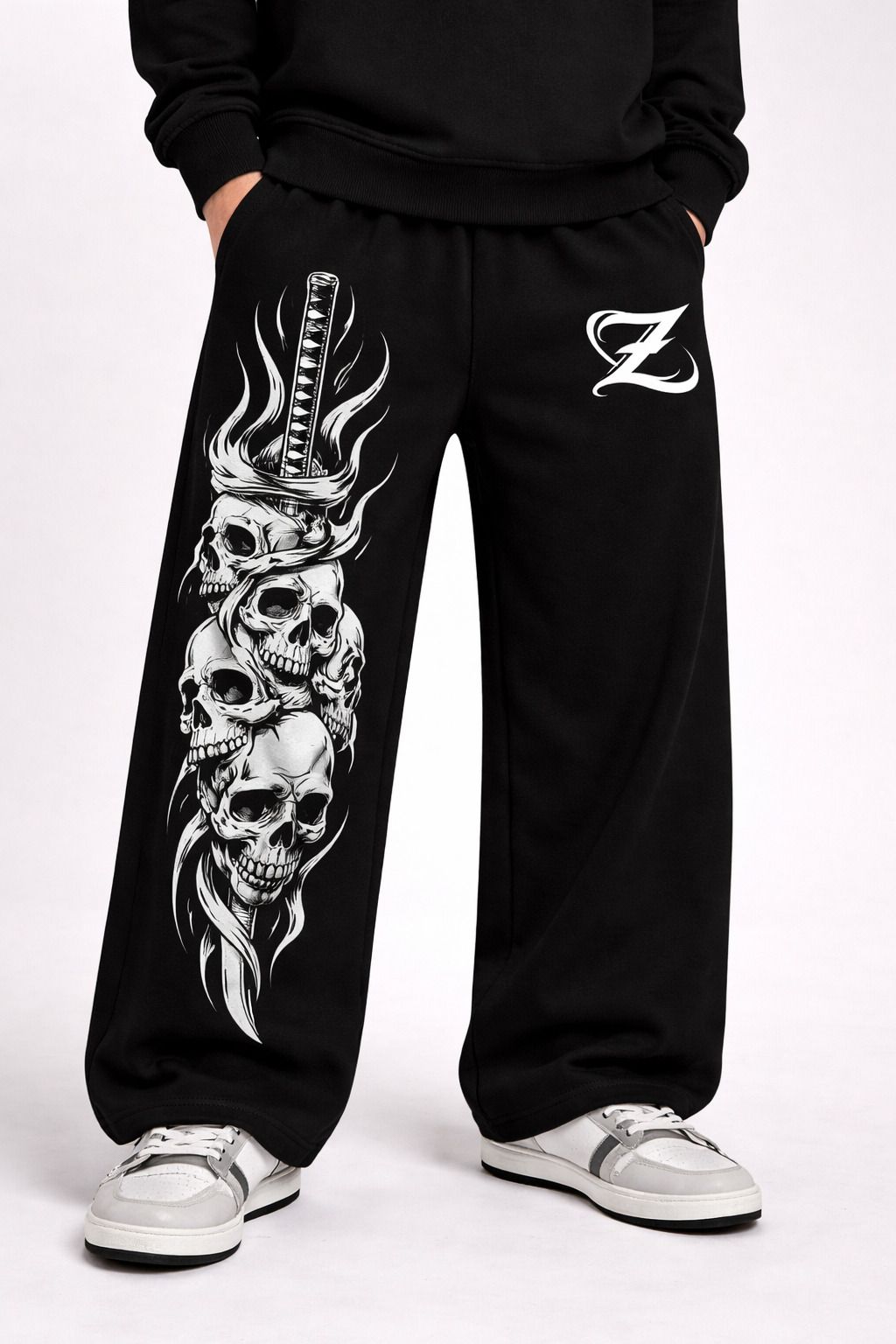 zentik Men Printed Black Track Pants-picture-5
