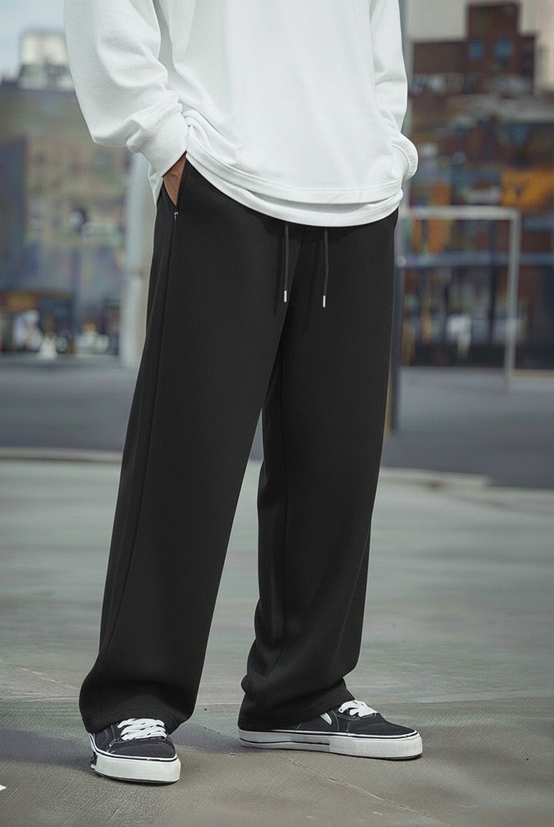 Men Loose Fit Multicolor Cotton Blend Trousers-image-46