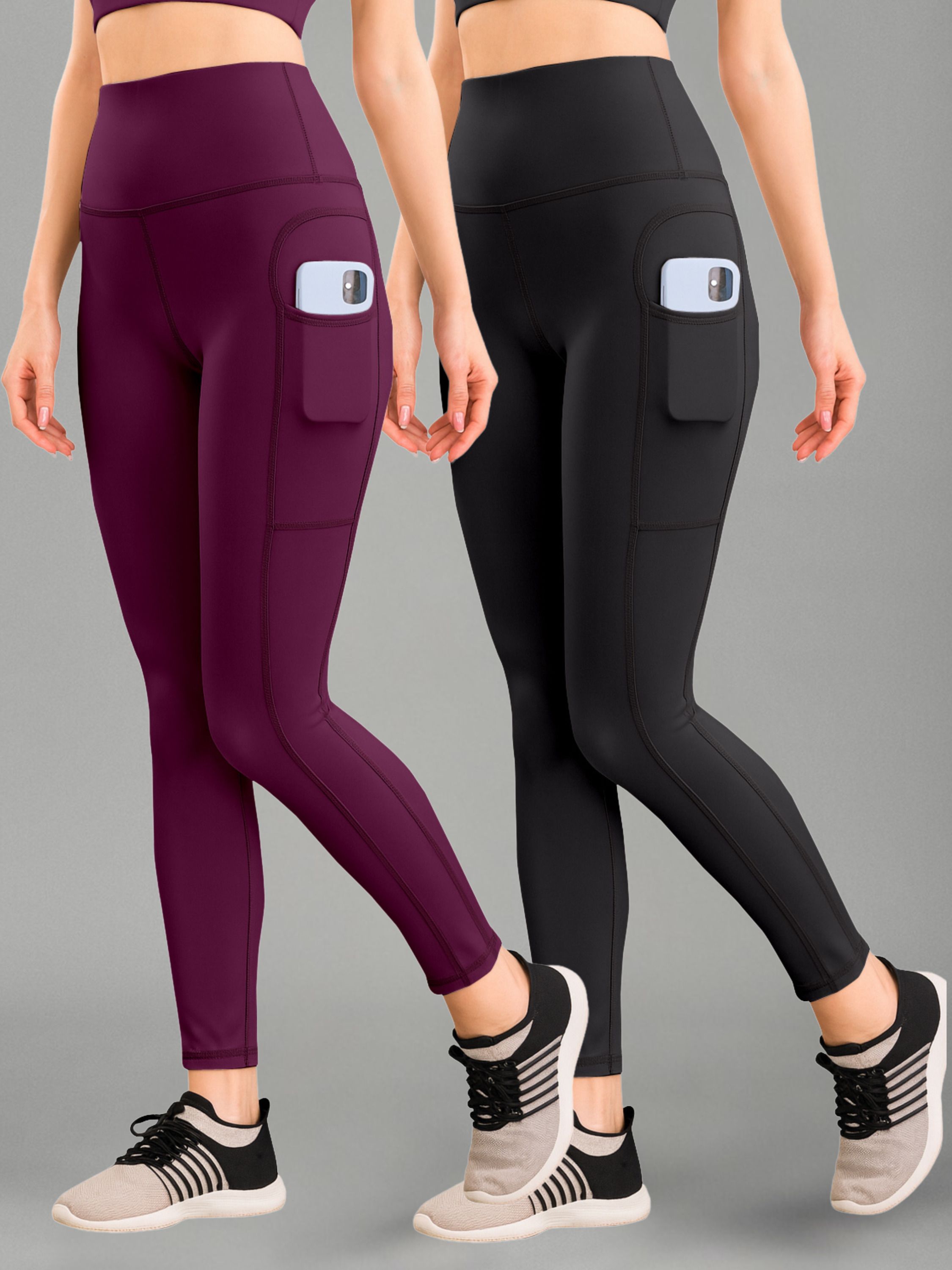 poojaran Solid Women Multicolor Tights-picture-18