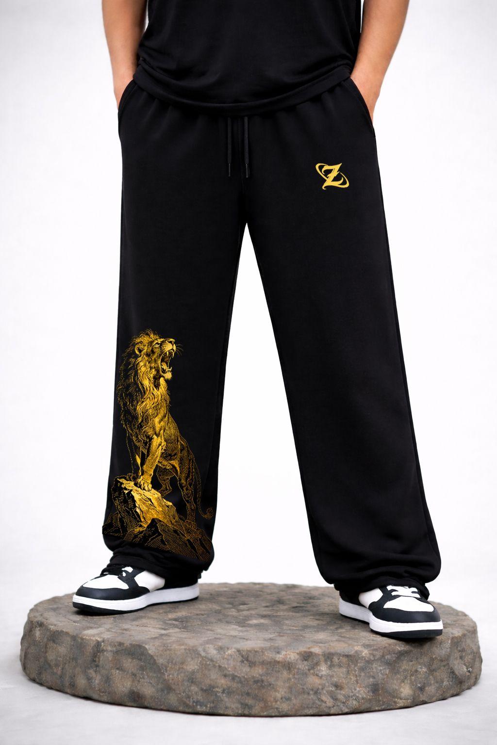 zen1fashion Men Printed Black Track Pants-picture-10