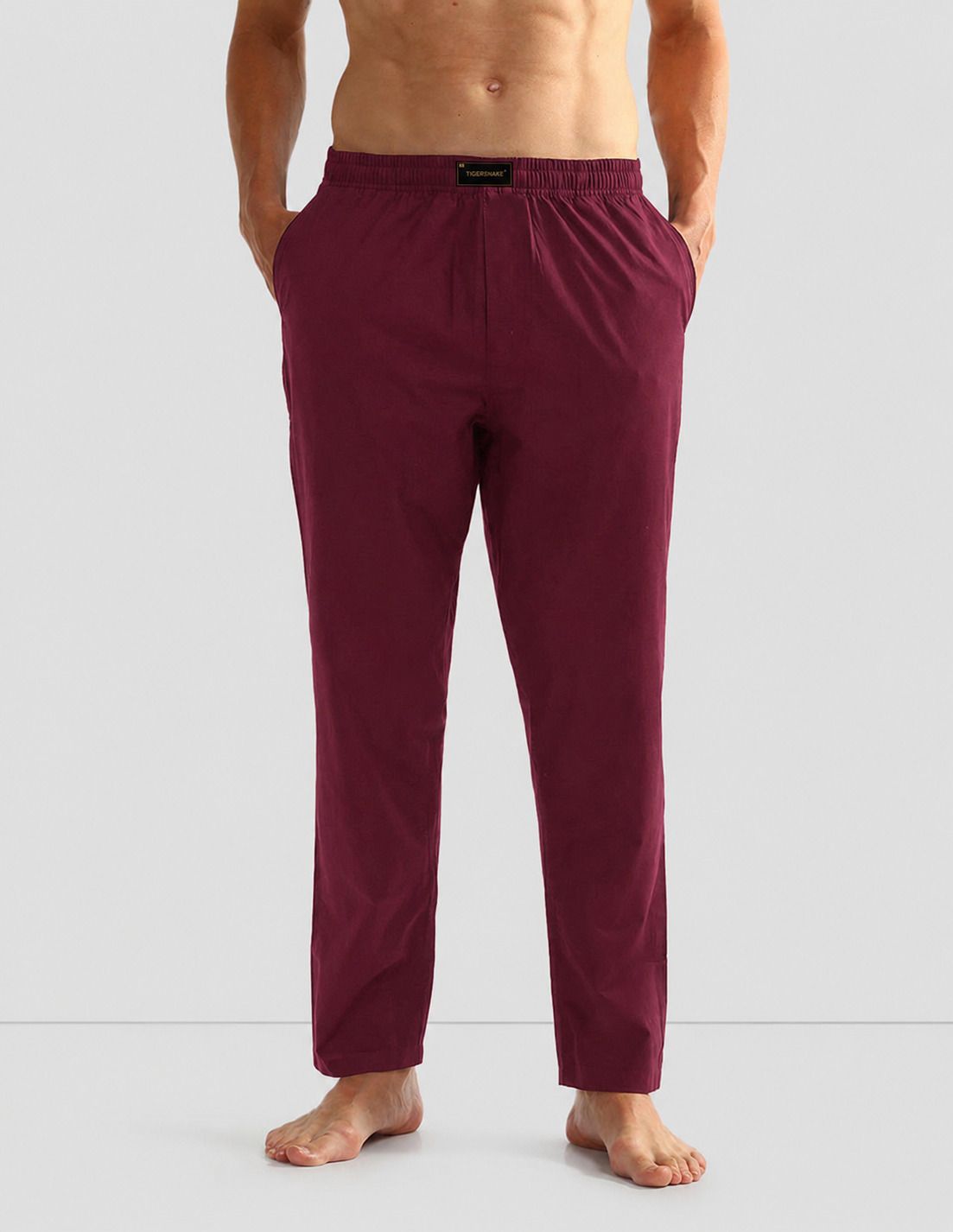 tigersnake Men Solid Maroon Track Pants-picture-17