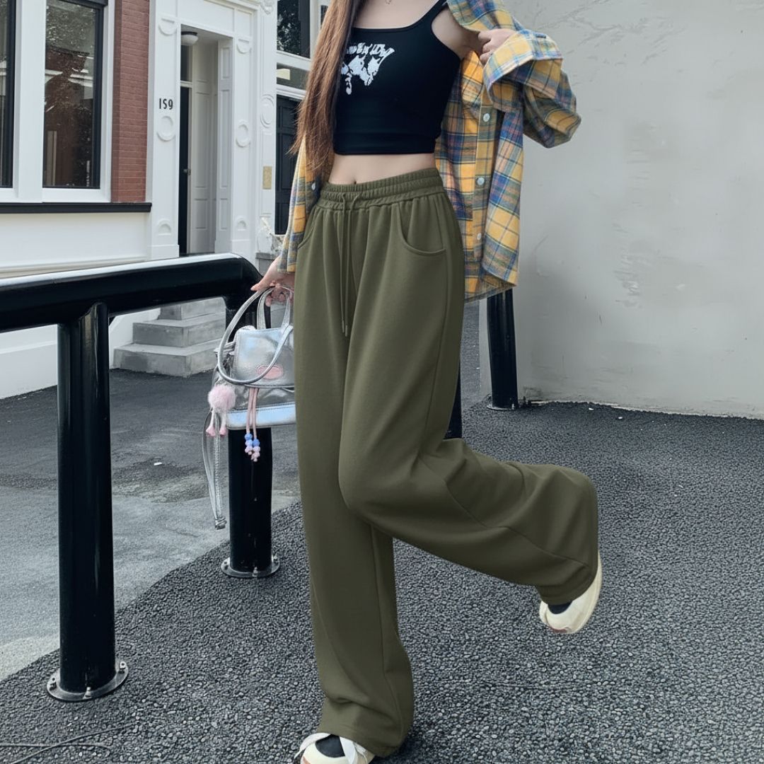 warcourt Women Solid Olive Track Pants-picture-27