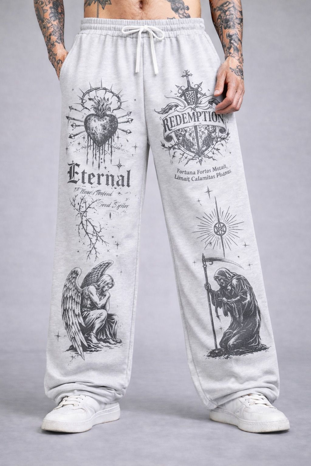 zentik Men Printed Grey Track Pants-picture-13