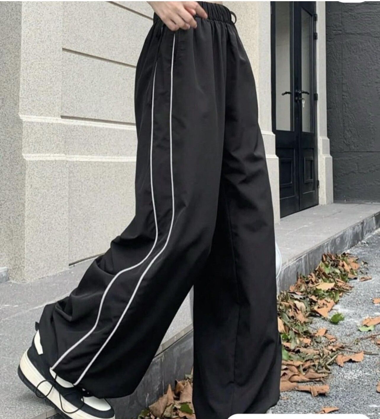 colormegorgeous Women Striped Black Track Pants-picture-24