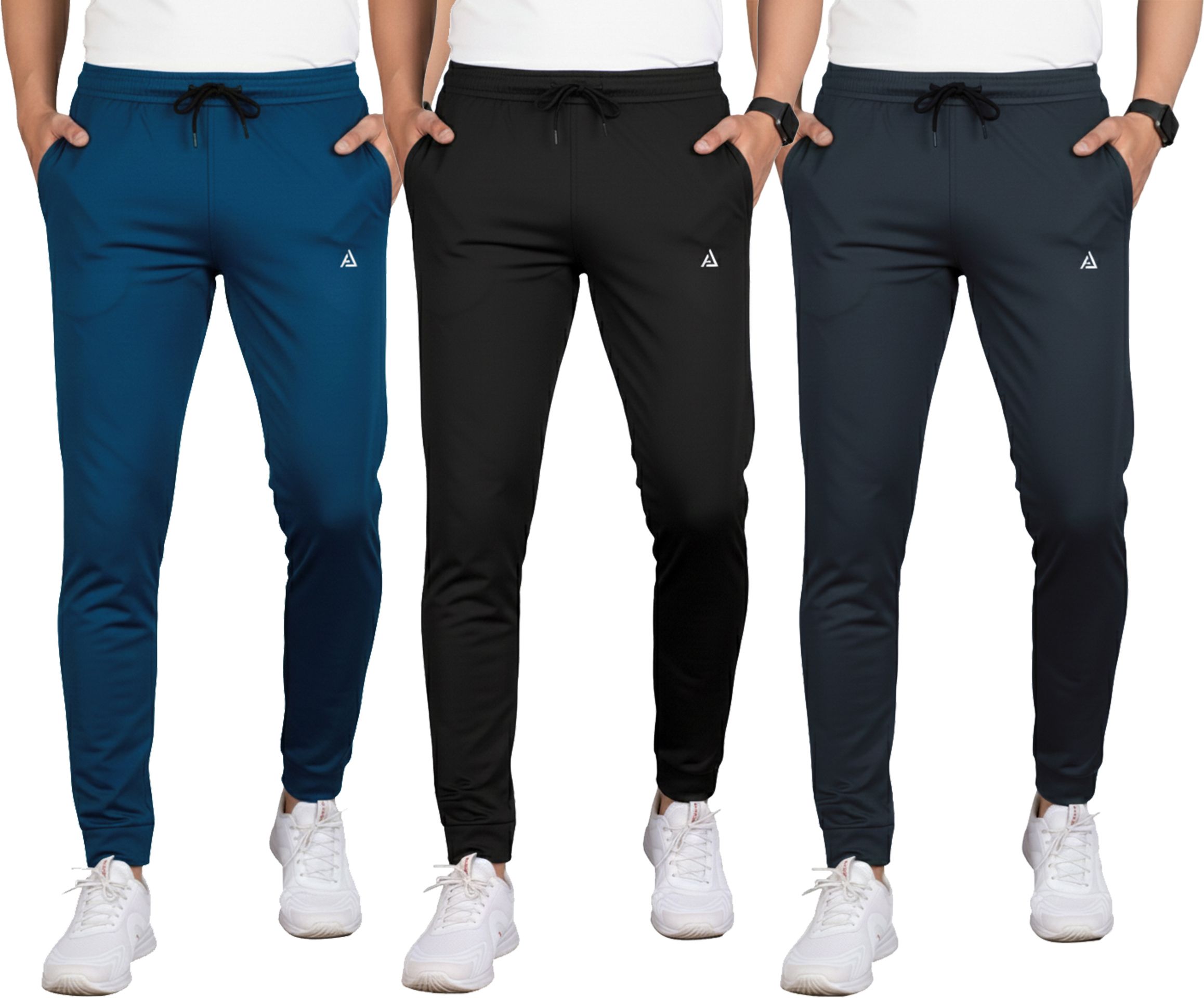avolt Pack of 3 Men Checkered Multicolor Track Pants-picture-7