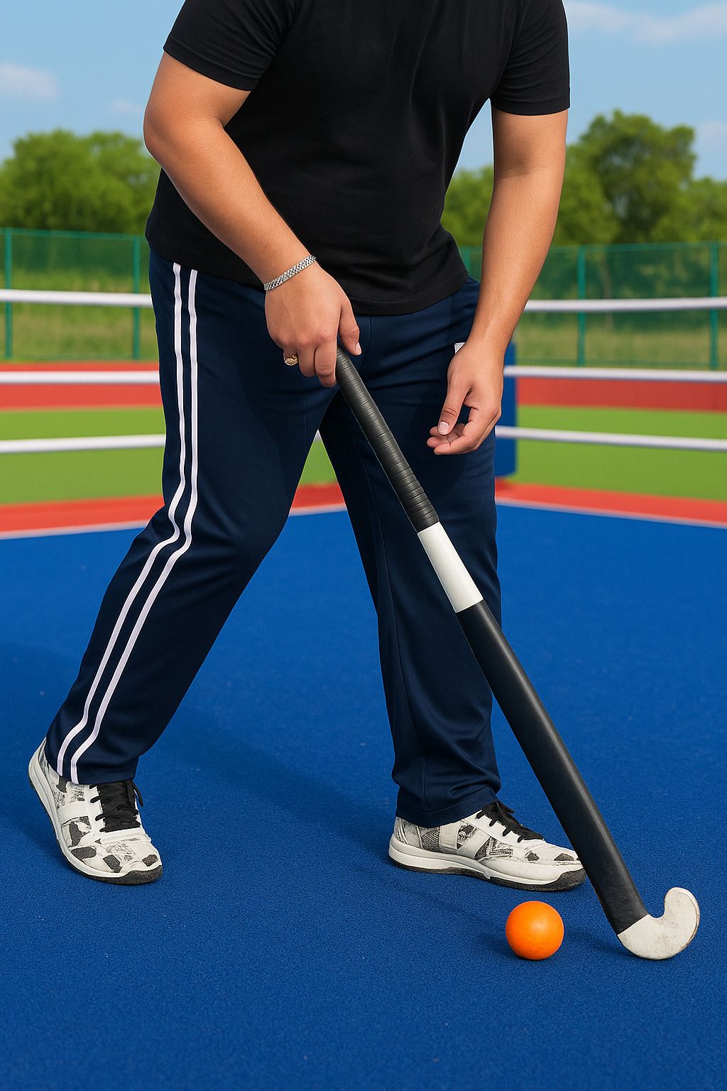Men Solid Blue Track Pants-image-36