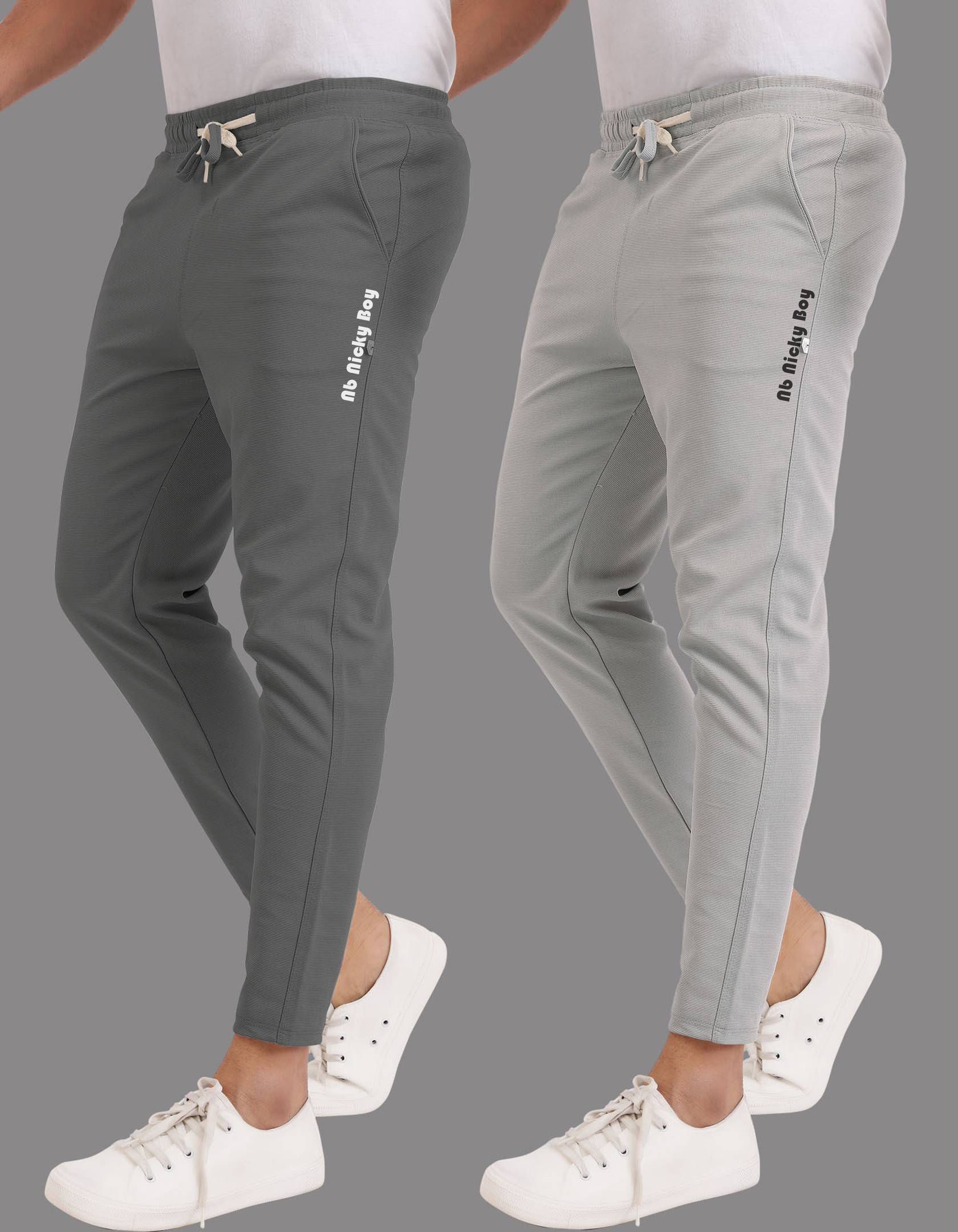 nb nicky boy Pack of 2 Men Solid Multicolor Track Pants-picture-14