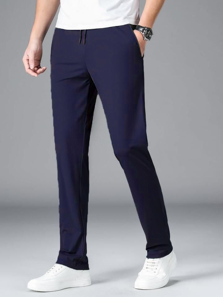flycollection Men Striped Blue Track Pants-picture-13