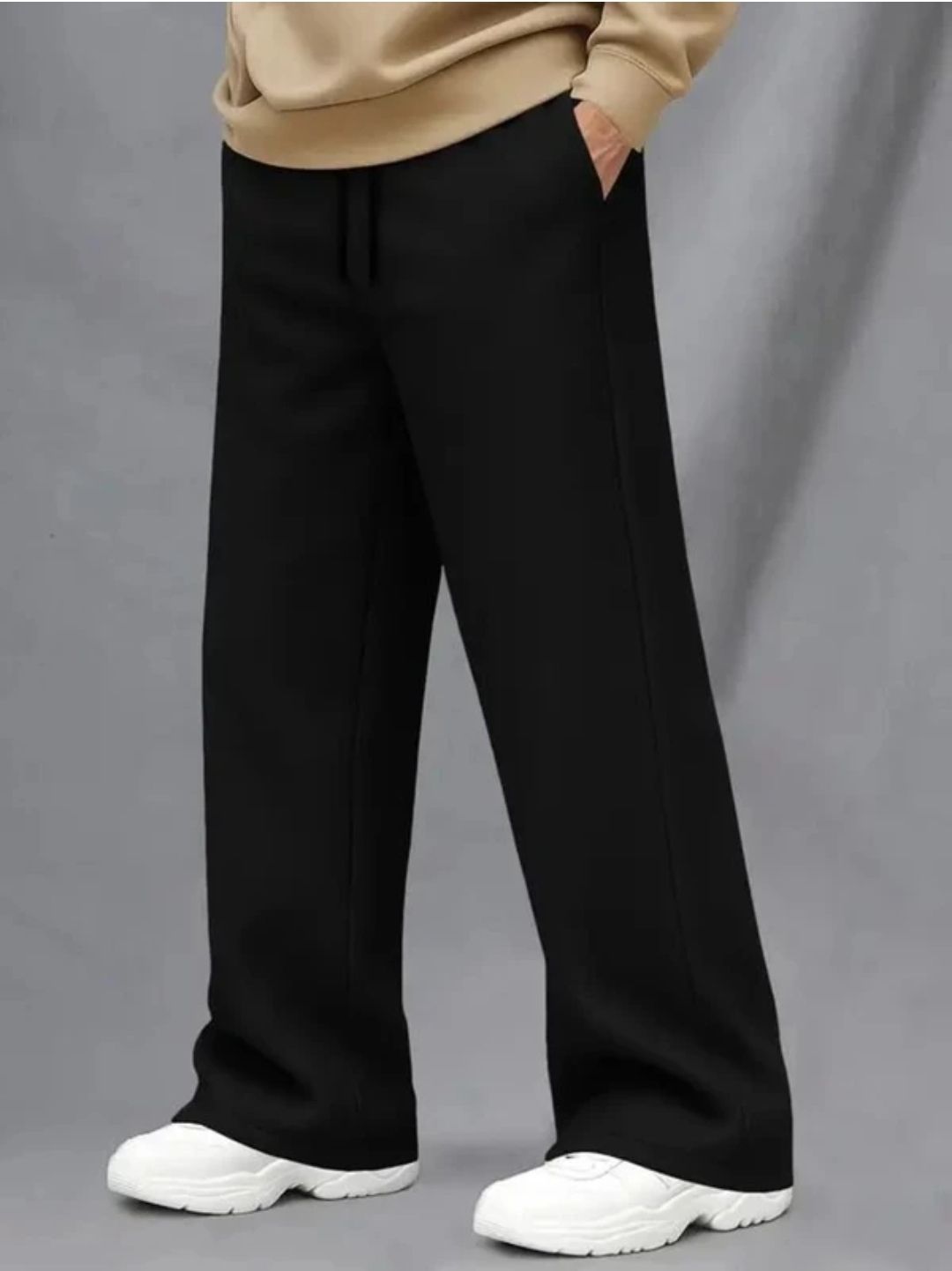 jugadd Men Solid Black Track Pants-picture-40