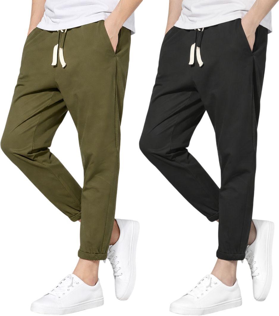 ibk collection Pack of 2 Men Solid Multicolor Track Pants-picture-23