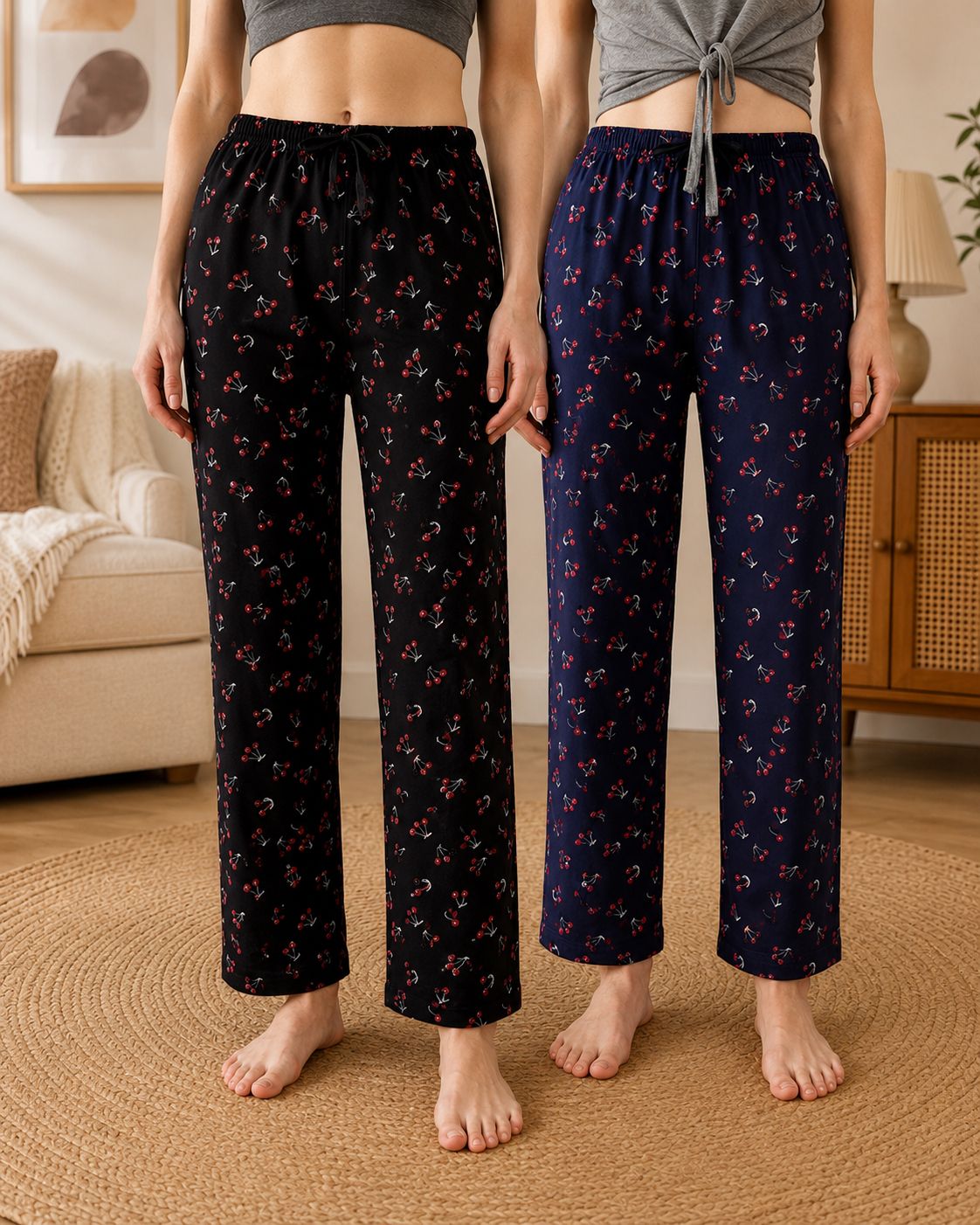 chiccloset Pack of 2 Women Printed Multicolor Track Pants-picture-44