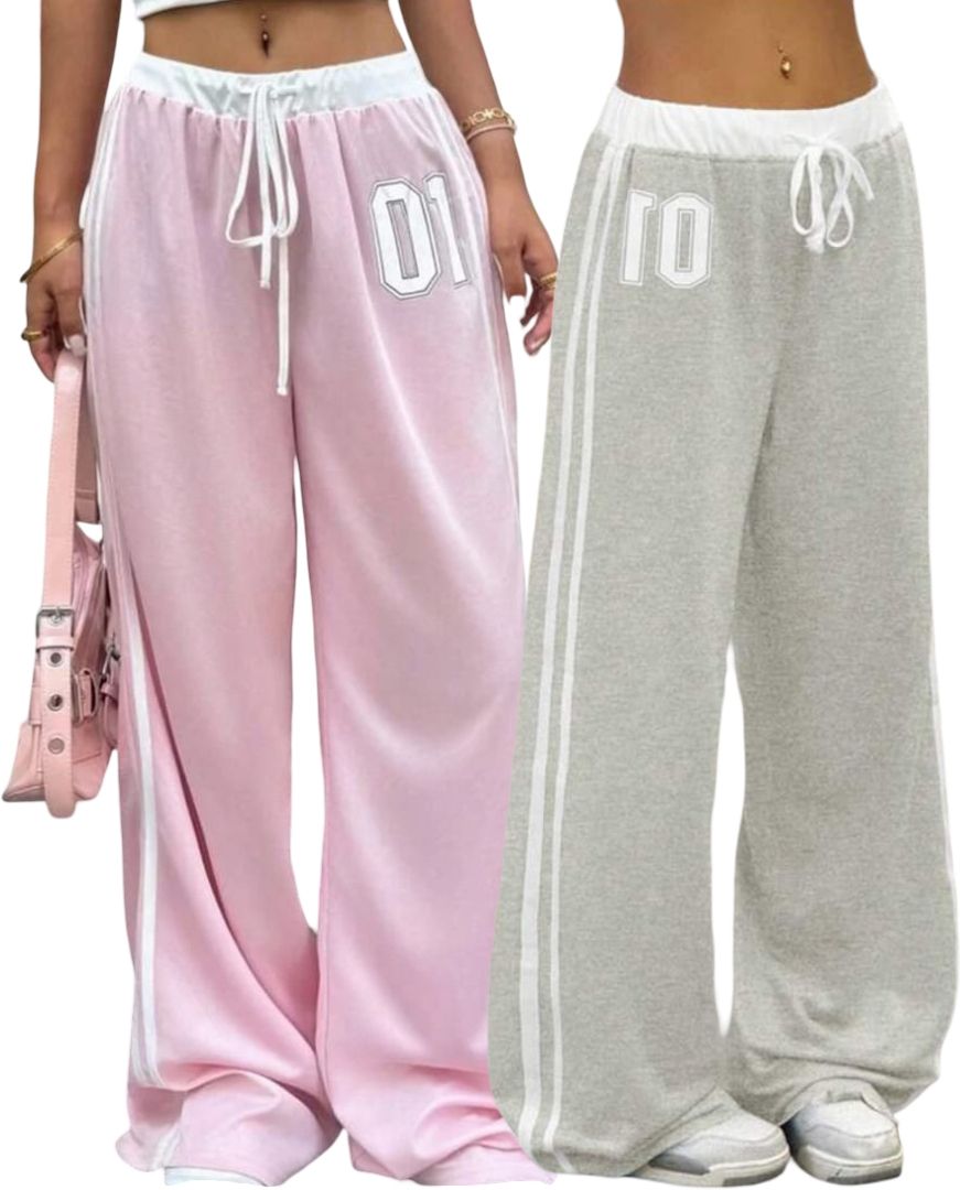 clothina Pack of 2 Women Striped Multicolor Track Pants-picture-17
