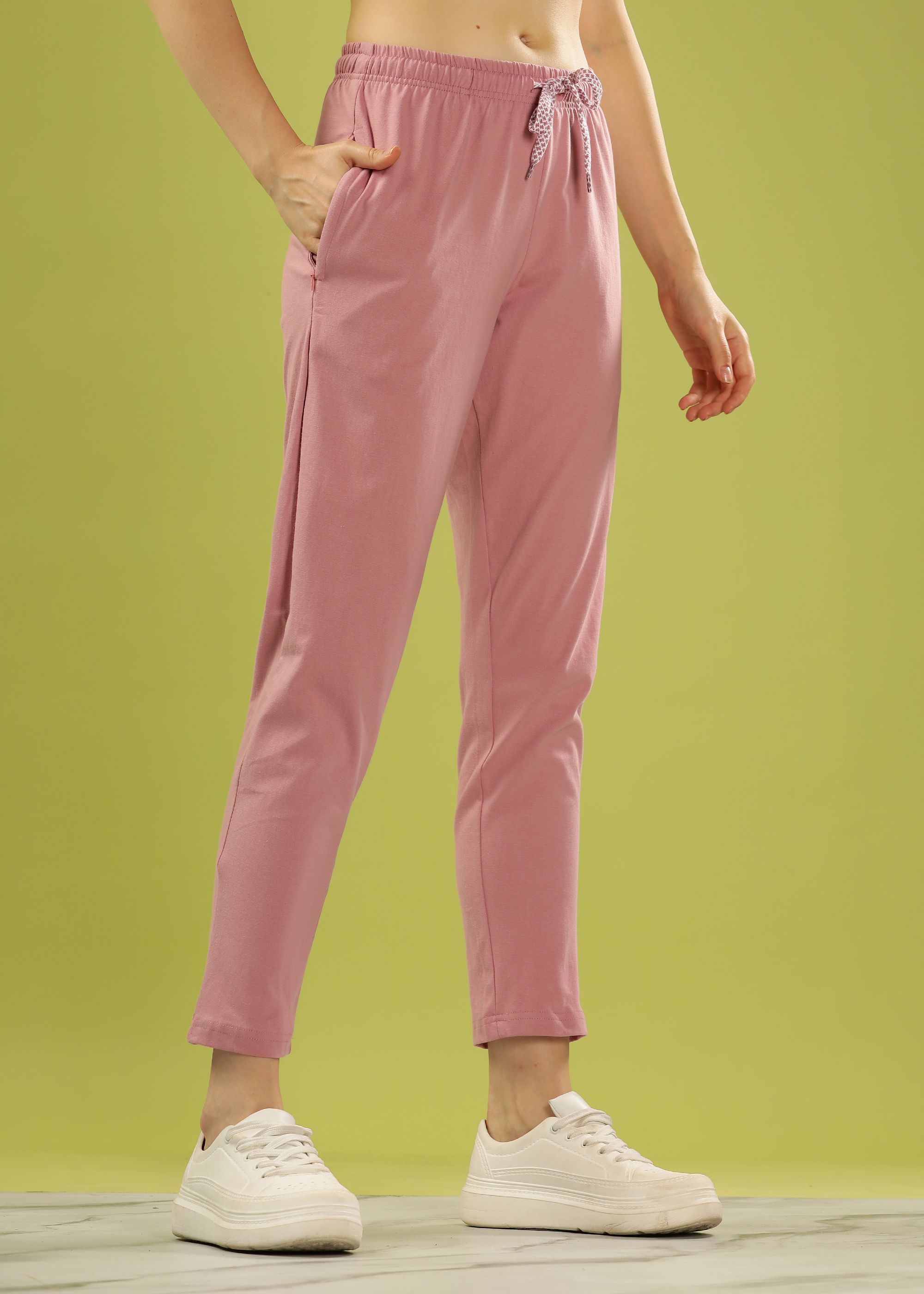 dollar Women Solid Pink Track Pants-picture-23