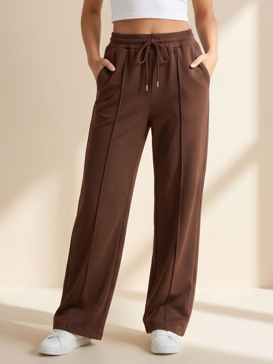 blinkin Women Solid Brown Track Pants-picture-41