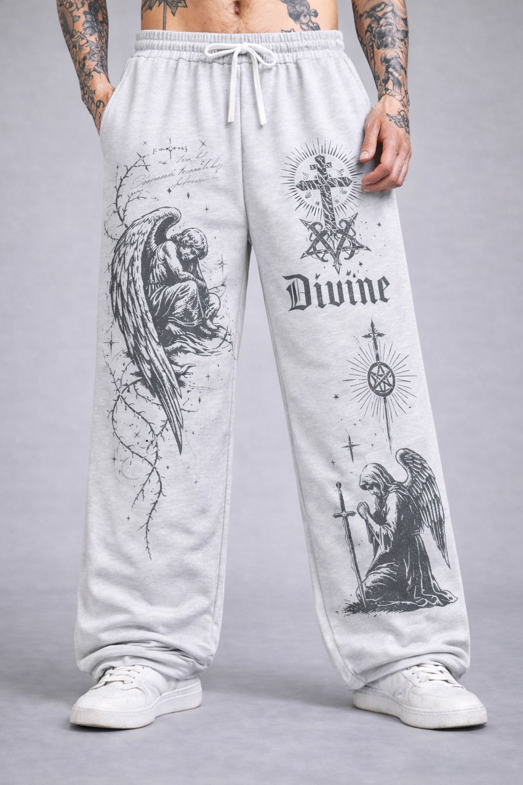 zentik Men Printed Grey Track Pants-picture-7