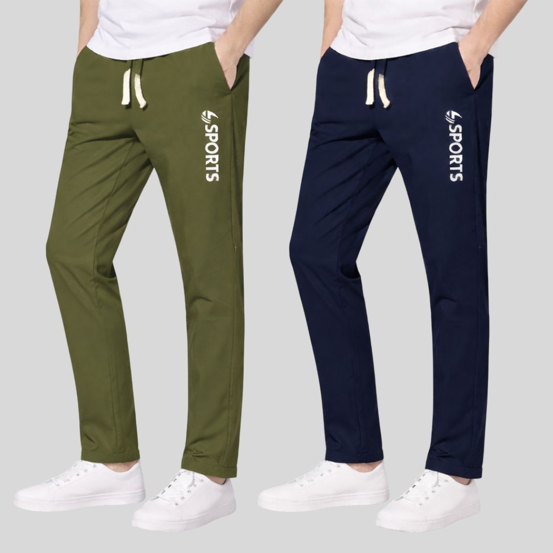 ibk collection Pack of 2 Men Solid Multicolor Track Pants-picture-10
