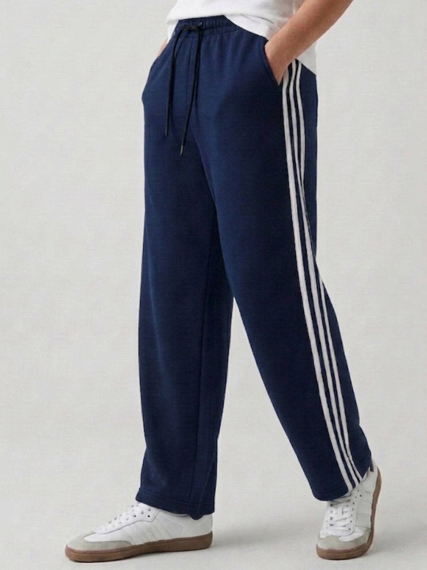 veeruteez Men Solid, Striped Dark Blue Track Pants-picture-22