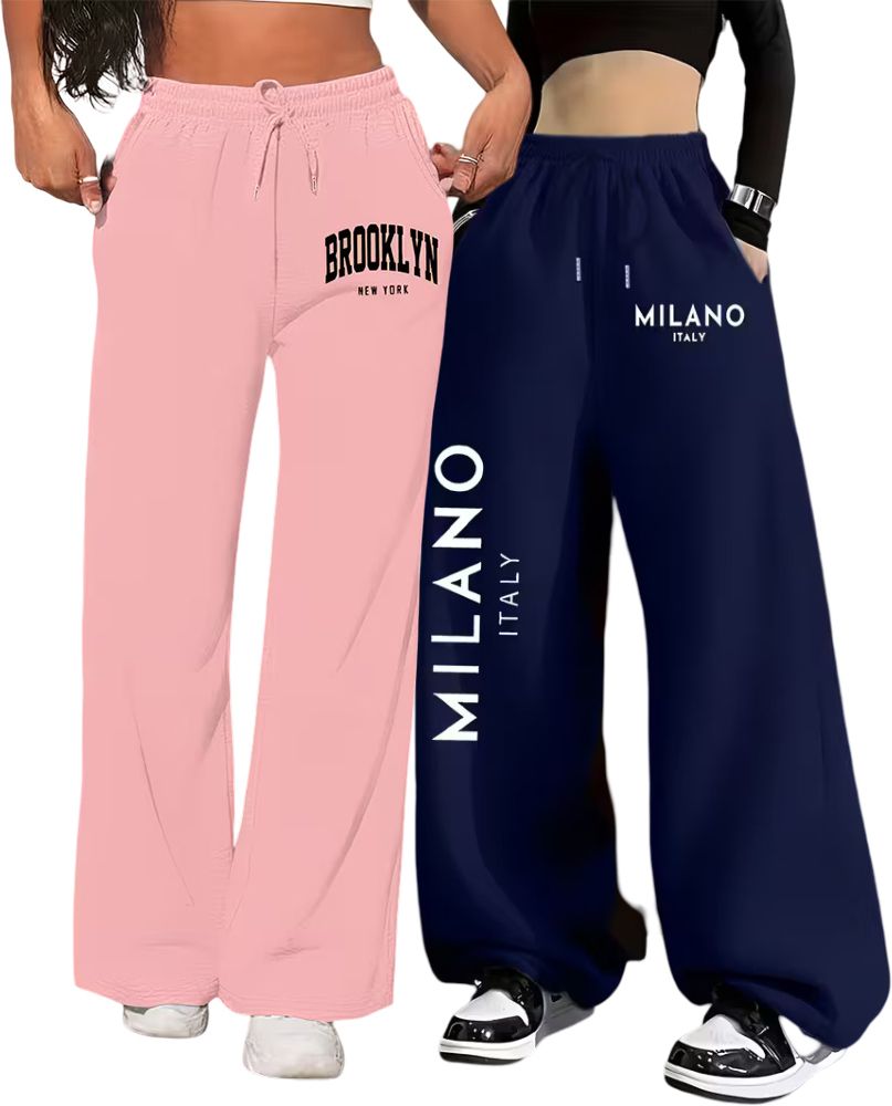 Pack of 2 Women Solid Multicolor Track Pants-image-18