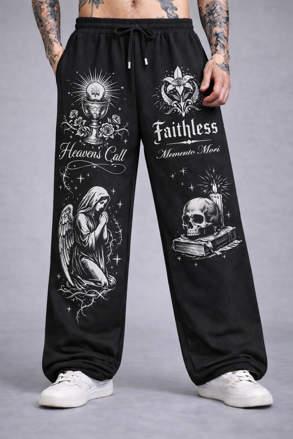 zentik Men Printed Black Track Pants-picture-14