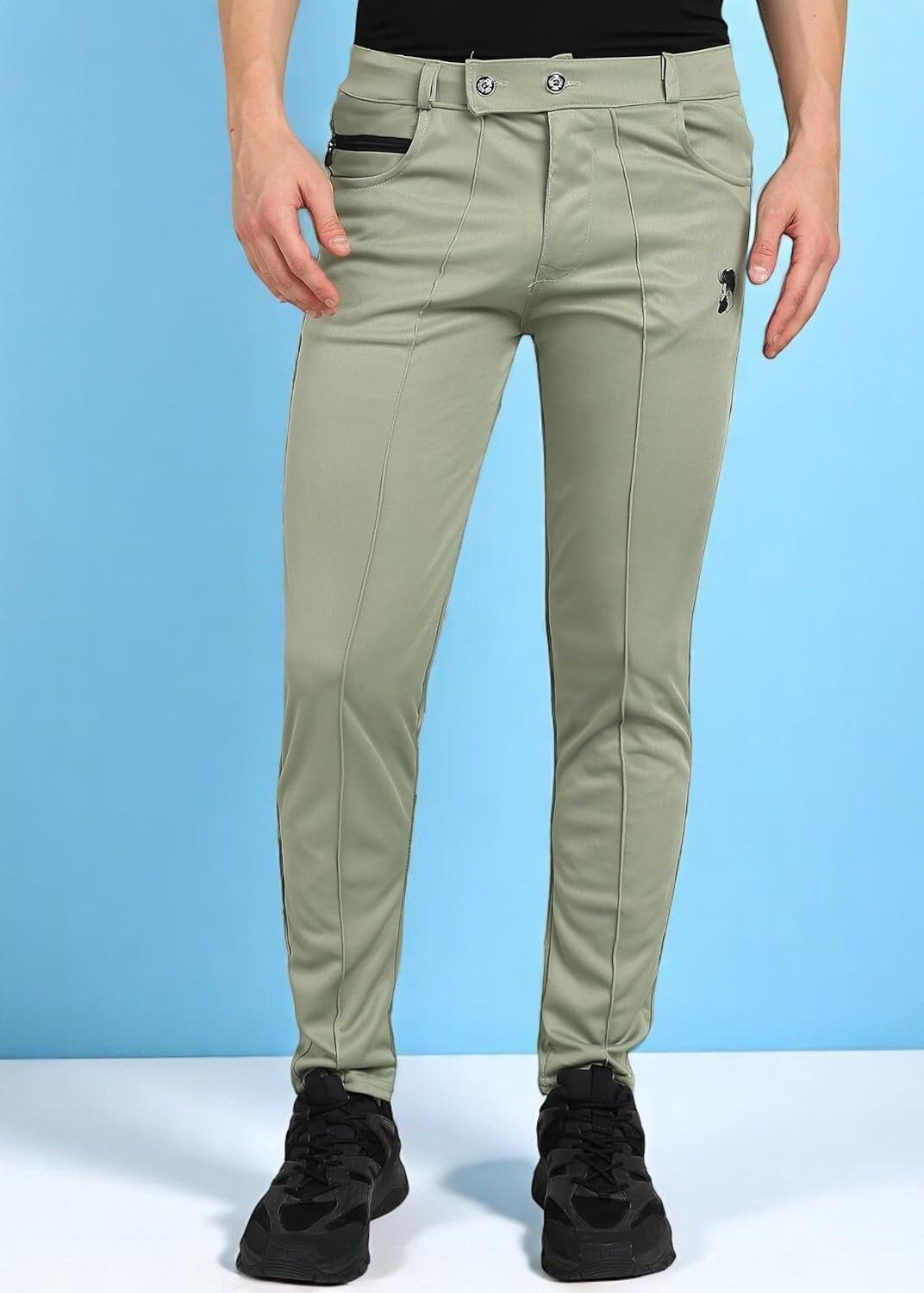 ramzox Men Printed Black Track Pants-picture-36