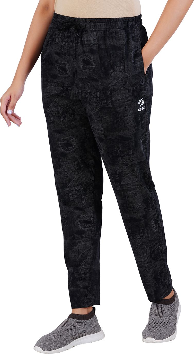 guide Women Polka Print Black Track Pants-picture-18
