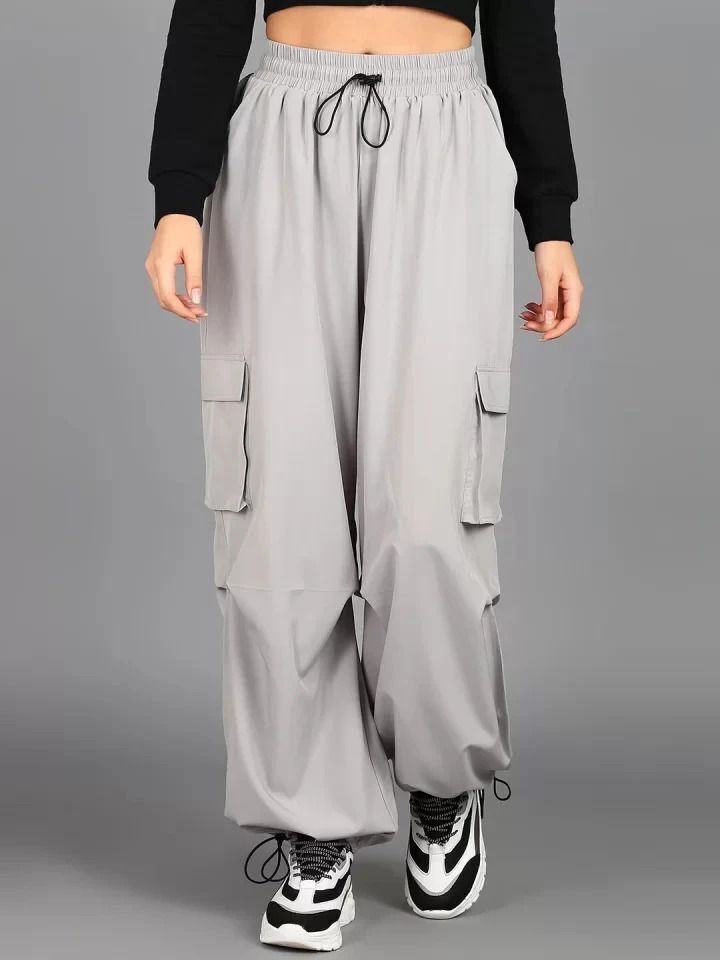 triraj Women Solid Grey Track Pants-picture-20