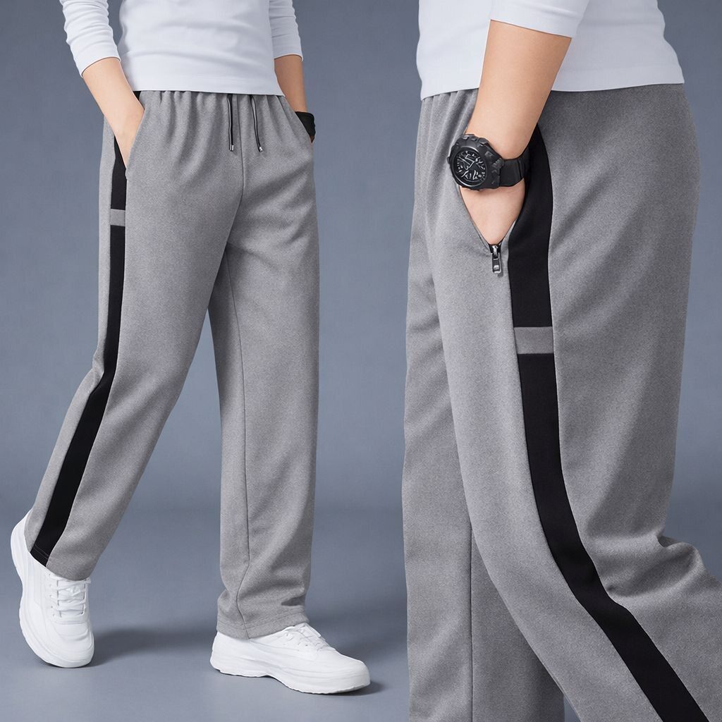 divkush Men Striped Grey Track Pants-picture-13