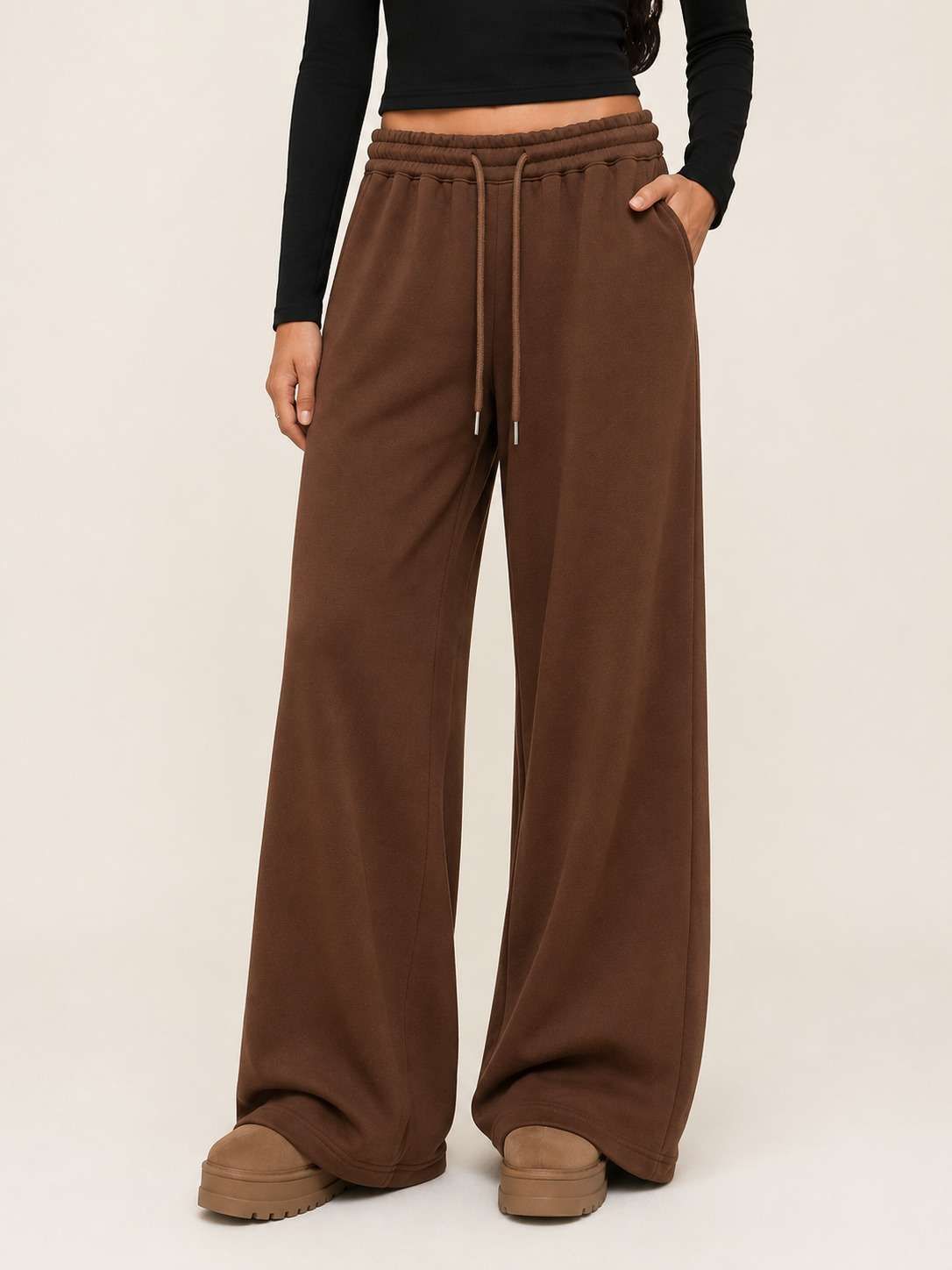 mk digital Women Solid Brown Track Pants-picture-44